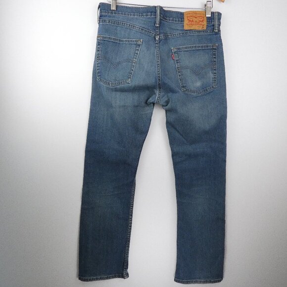 Levis 513 Jeans Mens 32x28 Blue Slim Straight Fit Stretch Denim Pants 98% Cotton - Picture 6 of 16